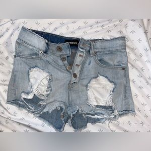 Ripped Jean Shorts